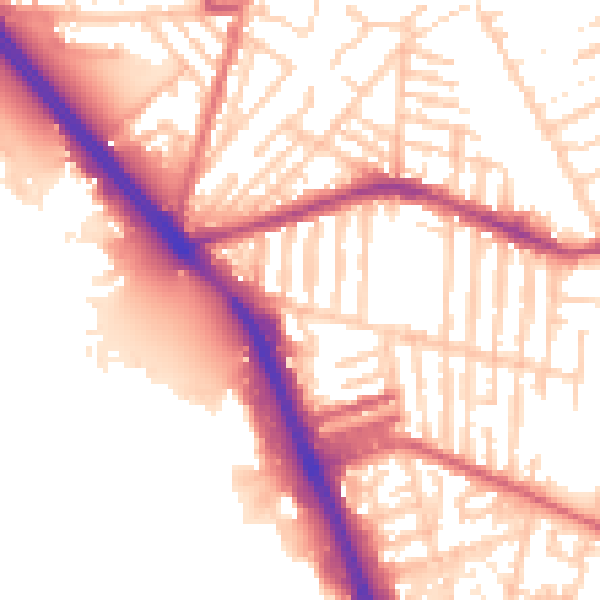 Daytime road noise heatmap for L20 4RL