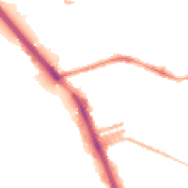 Night-time road noise heatmap for L20 4RL