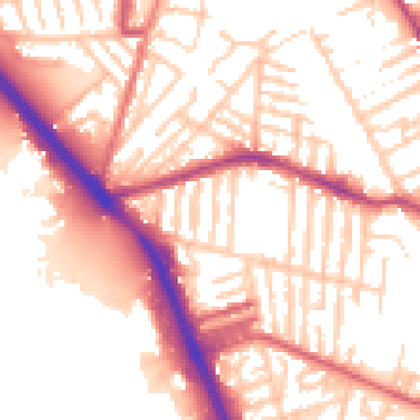Daytime road noise heatmap for L20 4RR
