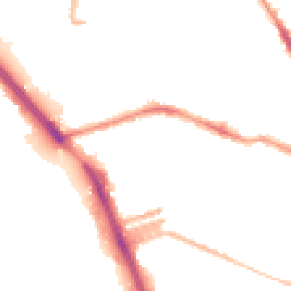 Night-time road noise heatmap for L20 4RT