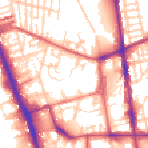 Daytime road noise heatmap for L20 4TR