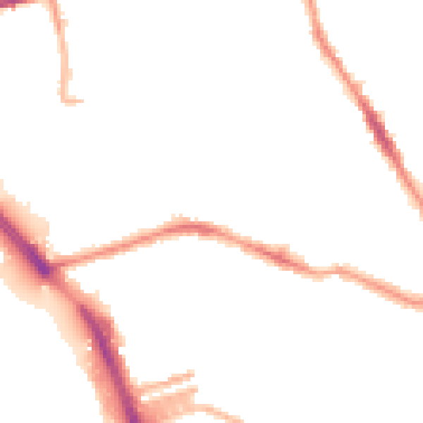 Night-time road noise heatmap for L20 4UG