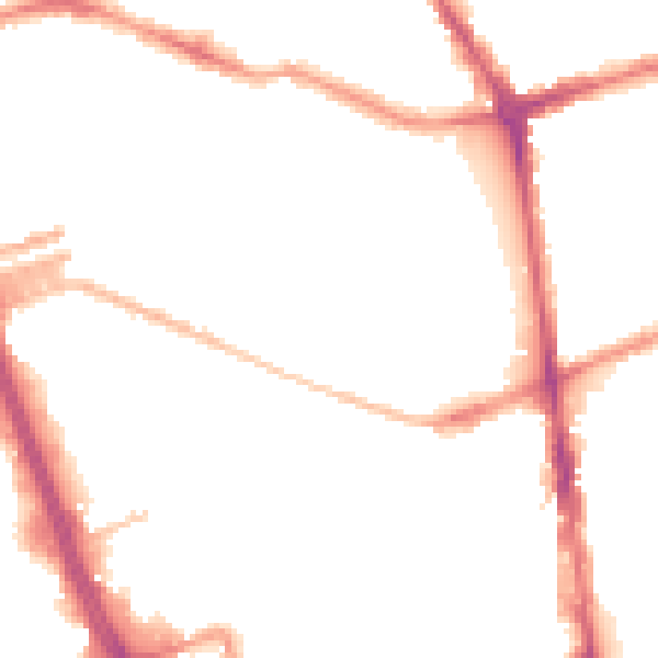 Night-time road noise heatmap for L20 4UN
