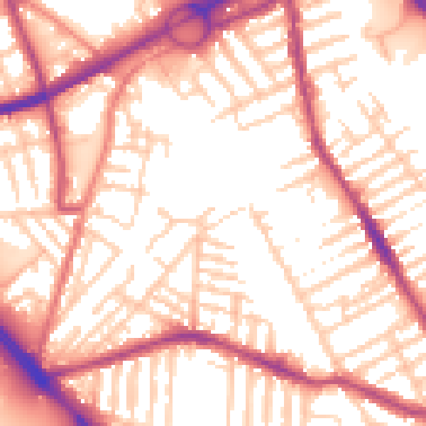 Daytime road noise heatmap for L20 4UT