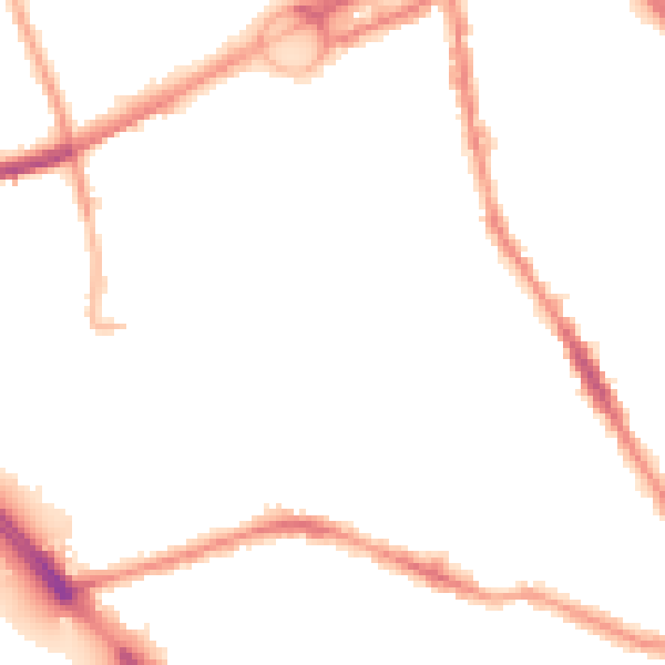 Night-time road noise heatmap for L20 4UT