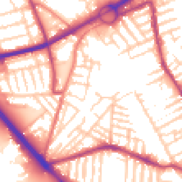 Daytime road noise heatmap for L20 4UU