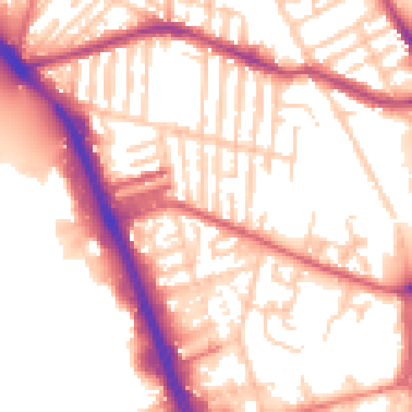 Daytime road noise heatmap for L20 4UW