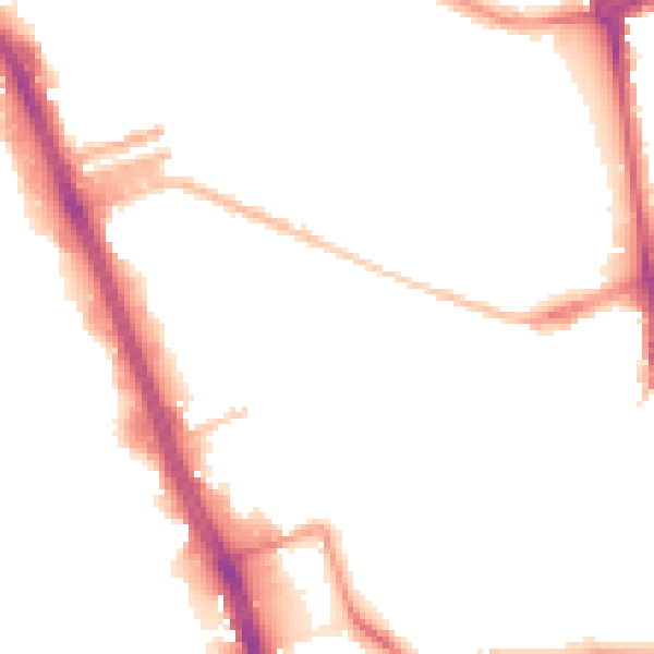 Night-time road noise heatmap for L20 4XA