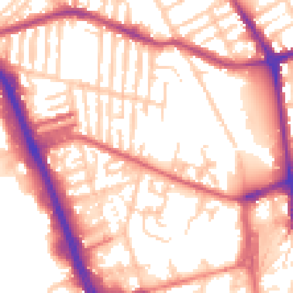 Daytime road noise heatmap for L20 4XE