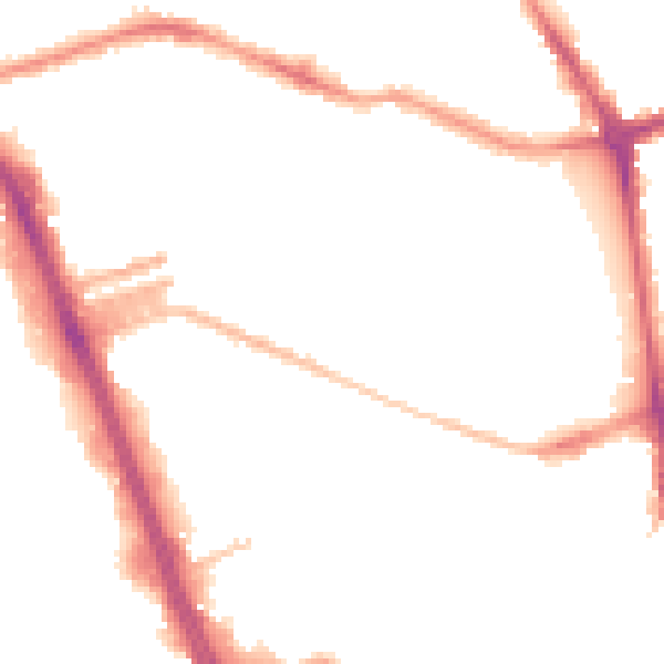 Night-time road noise heatmap for L20 4XE