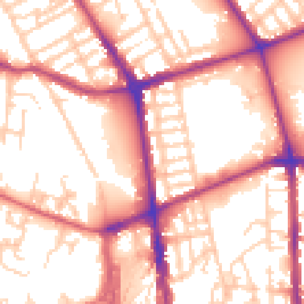 Daytime road noise heatmap for L20 5AE