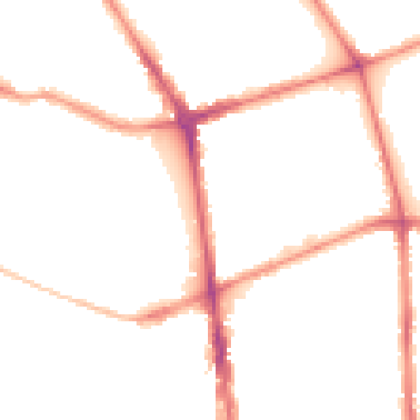 Night-time road noise heatmap for L20 5AE