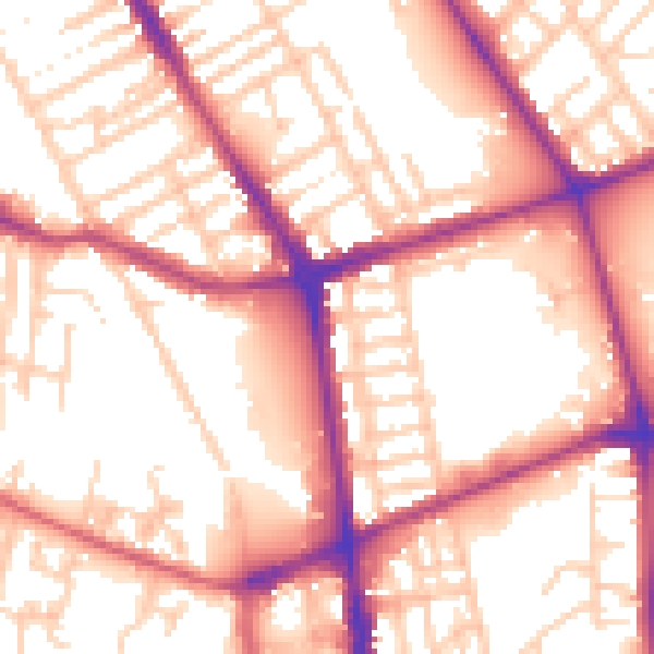 Daytime road noise heatmap for L20 5AF