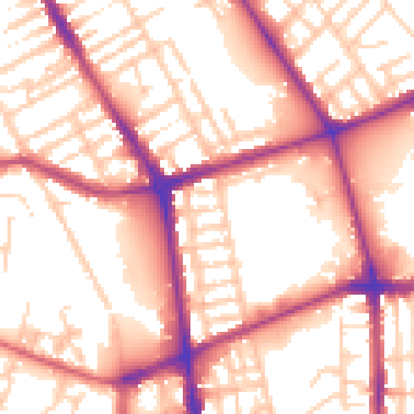 Daytime road noise heatmap for L20 5BA
