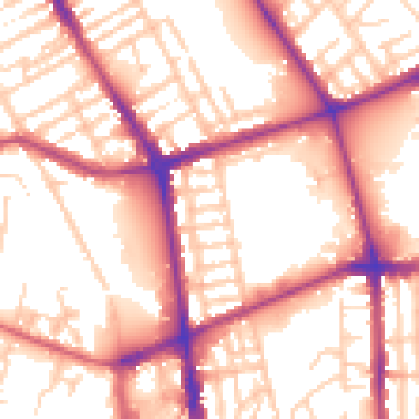 Daytime road noise heatmap for L20 5BB