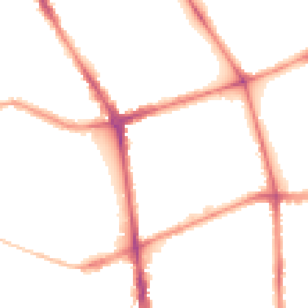 Night-time road noise heatmap for L20 5BB