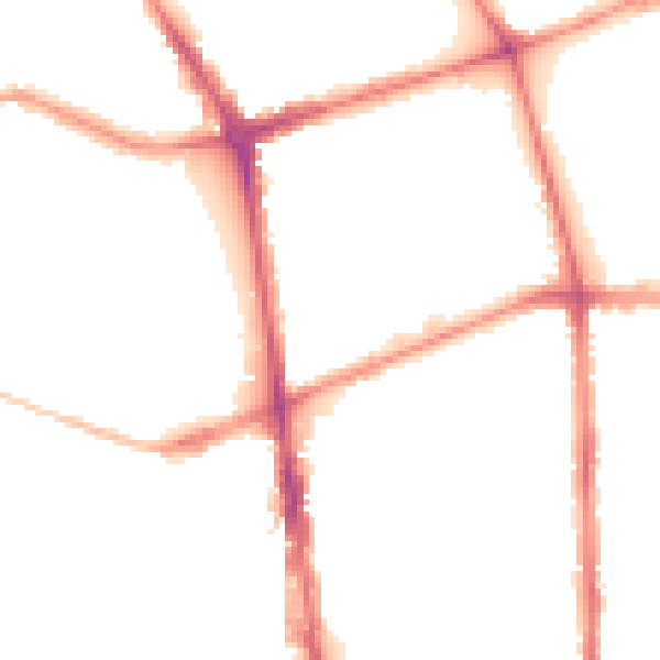 Night-time road noise heatmap for L20 5BJ