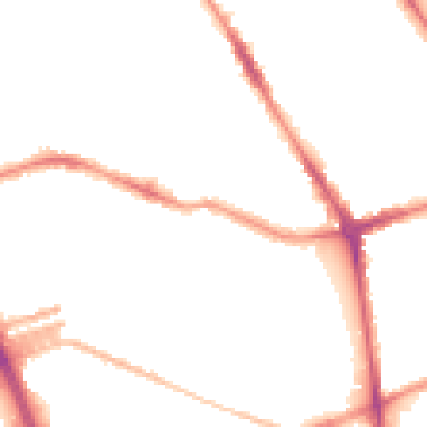 Night-time road noise heatmap for L20 5DG
