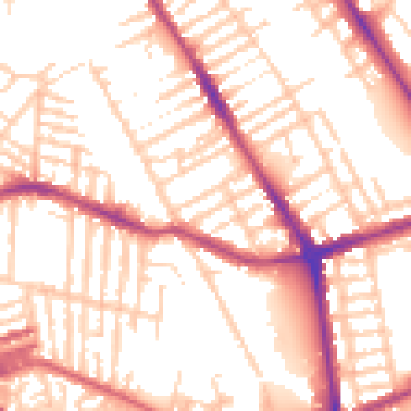 Daytime road noise heatmap for L20 5EA