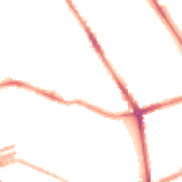 Night-time road noise heatmap for L20 5EA