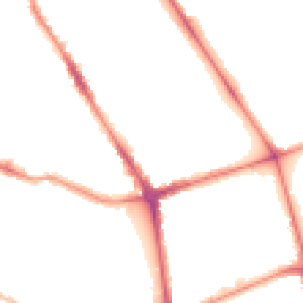 Night-time road noise heatmap for L20 5EP