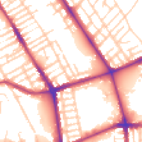 Daytime road noise heatmap for L20 5EY