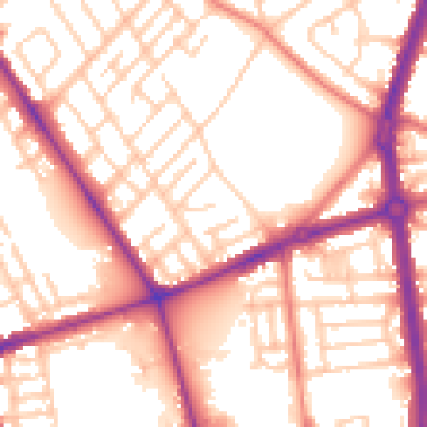 Daytime road noise heatmap for L20 6AS