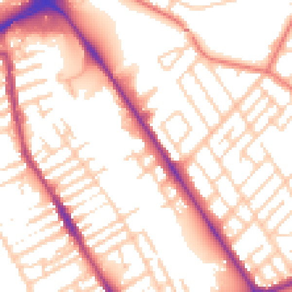 Daytime road noise heatmap for L20 6GF