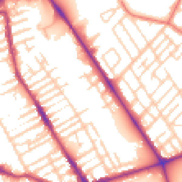 Daytime road noise heatmap for L20 6GG