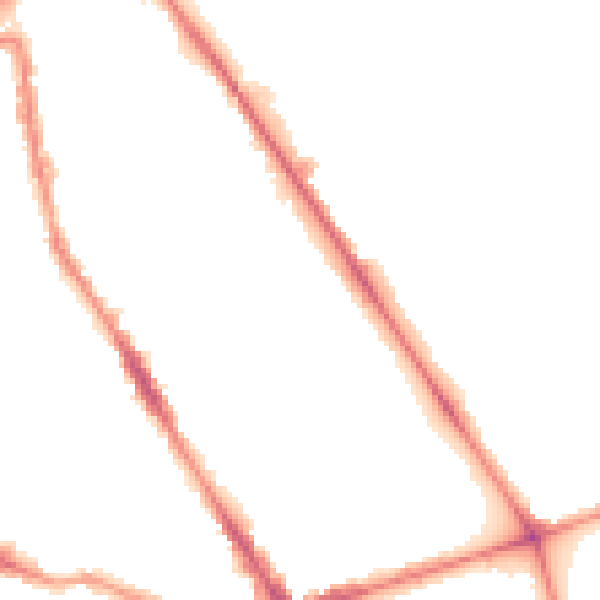 Night-time road noise heatmap for L20 6GG