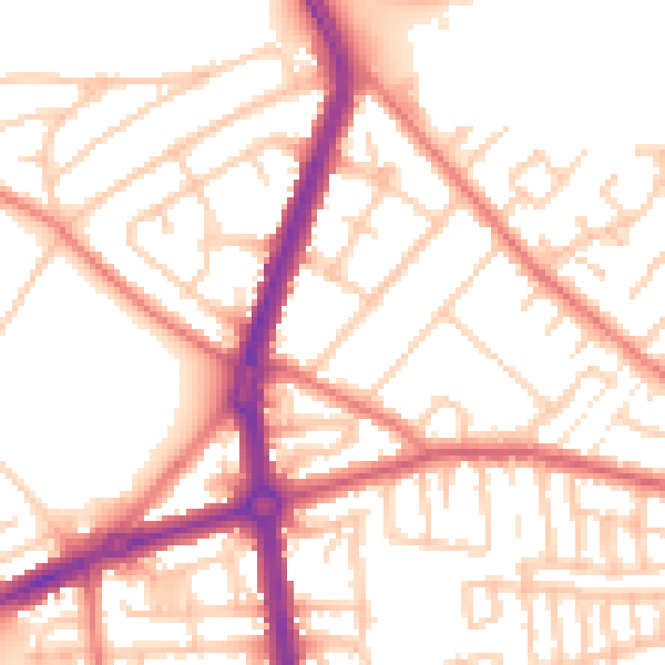 Daytime road noise heatmap for L20 6HE