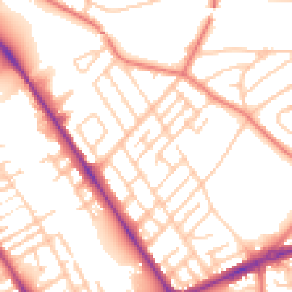 Daytime road noise heatmap for L20 6NG
