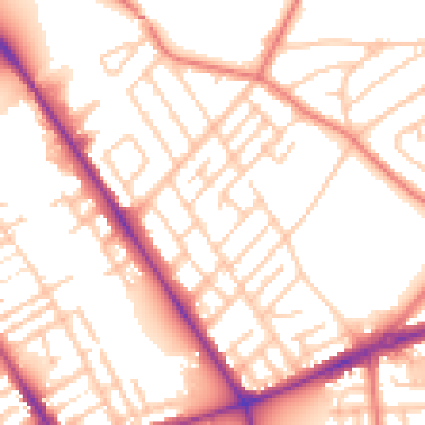 Daytime road noise heatmap for L20 6NR