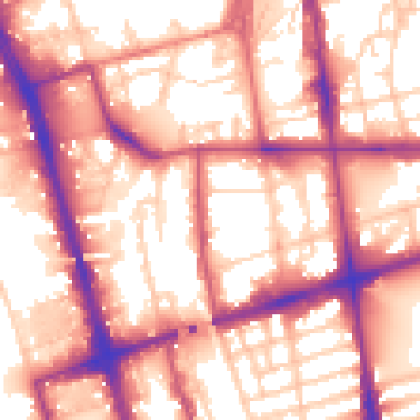 Daytime road noise heatmap for L20 7AA