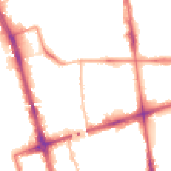Night-time road noise heatmap for L20 7AA