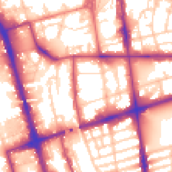 Daytime road noise heatmap for L20 7AJ