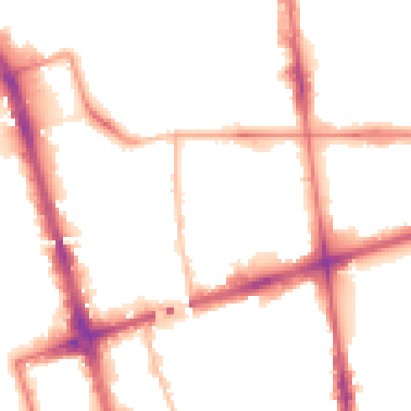 Night-time road noise heatmap for L20 7AJ