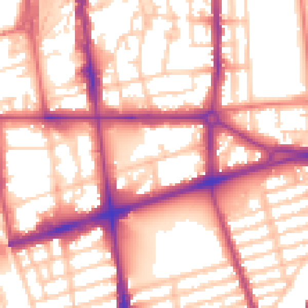 Daytime road noise heatmap for L20 7BD