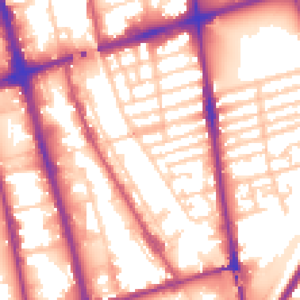 Daytime road noise heatmap for L20 7BG