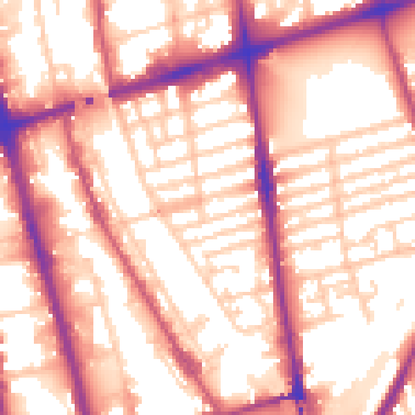Daytime road noise heatmap for L20 7BS