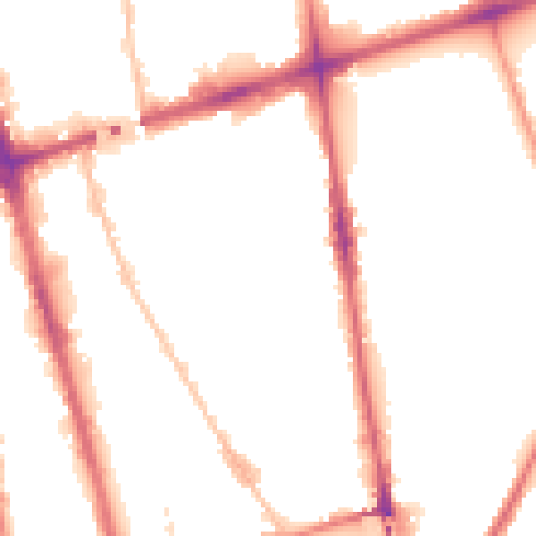 Night-time road noise heatmap for L20 7BS