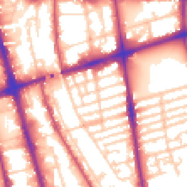 Daytime road noise heatmap for L20 7DB