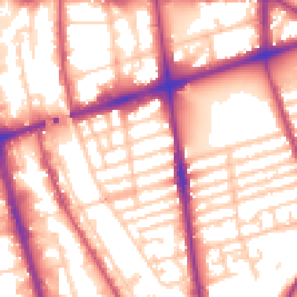 Daytime road noise heatmap for L20 7DF