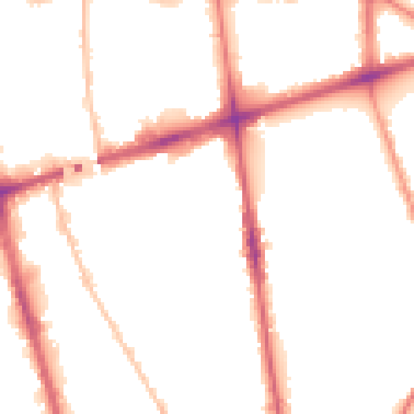 Night-time road noise heatmap for L20 7DF