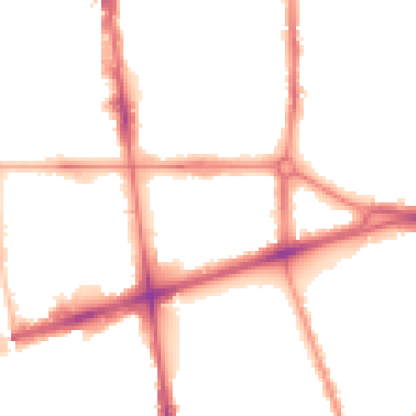Night-time road noise heatmap for L20 7DJ
