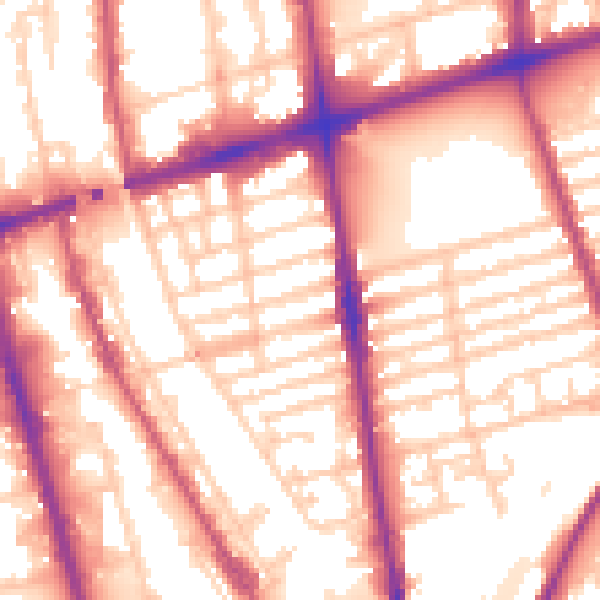 Daytime road noise heatmap for L20 7DQ