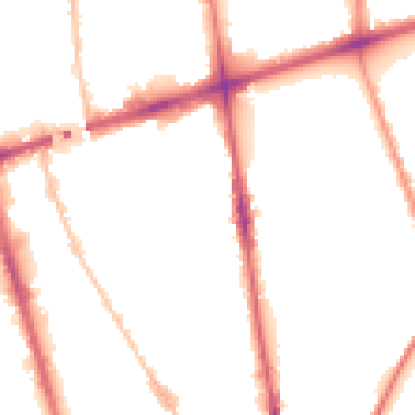Night-time road noise heatmap for L20 7DQ