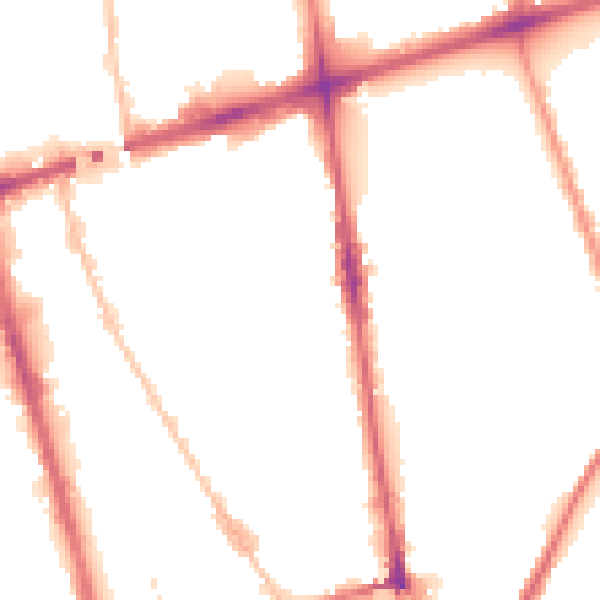 Night-time road noise heatmap for L20 7DW