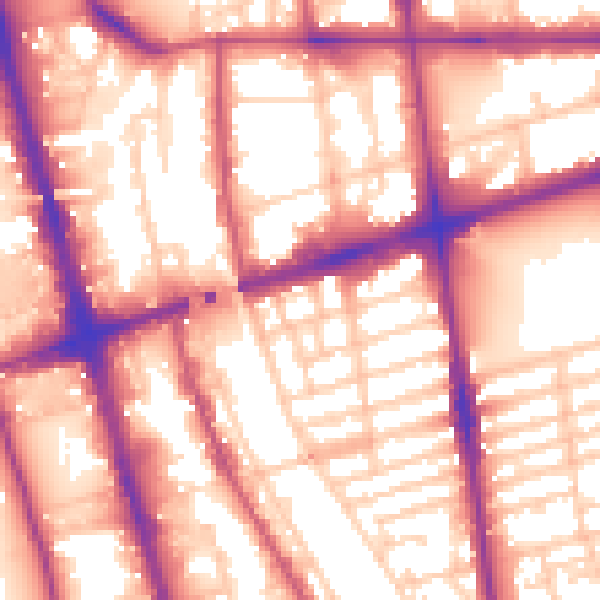 Daytime road noise heatmap for L20 7EB