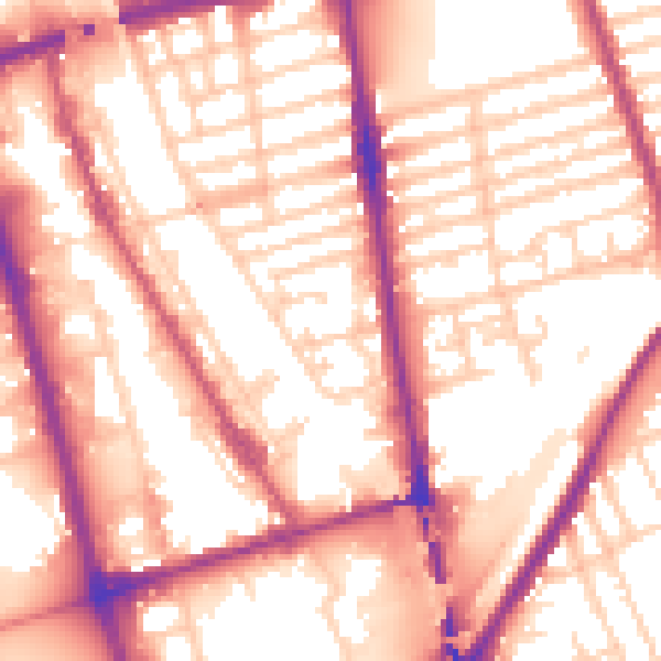 Daytime road noise heatmap for L20 7EE